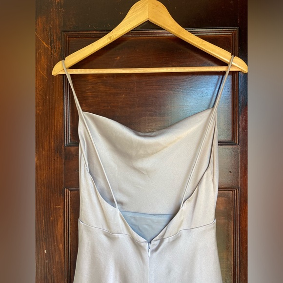 Fame and Partners Draped Gown in Silver- Size 6 - Picture 7 of 10